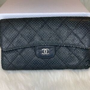 Beautiful Chanel Wallet Black Leather